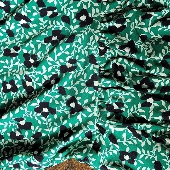 Eliza J. Green Flowery Liberty Spandex English Hot Pink Crewneck Midi Dress sz8 - Picture 9 of 13